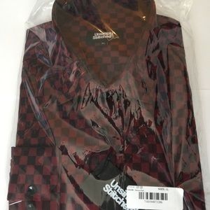 Unsimply Stitched – Checked Trim Fit Maroon Dress